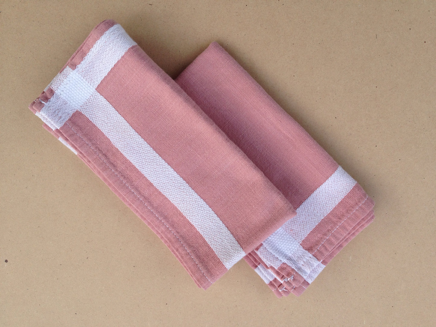 Vintage Pink Linen Napkins