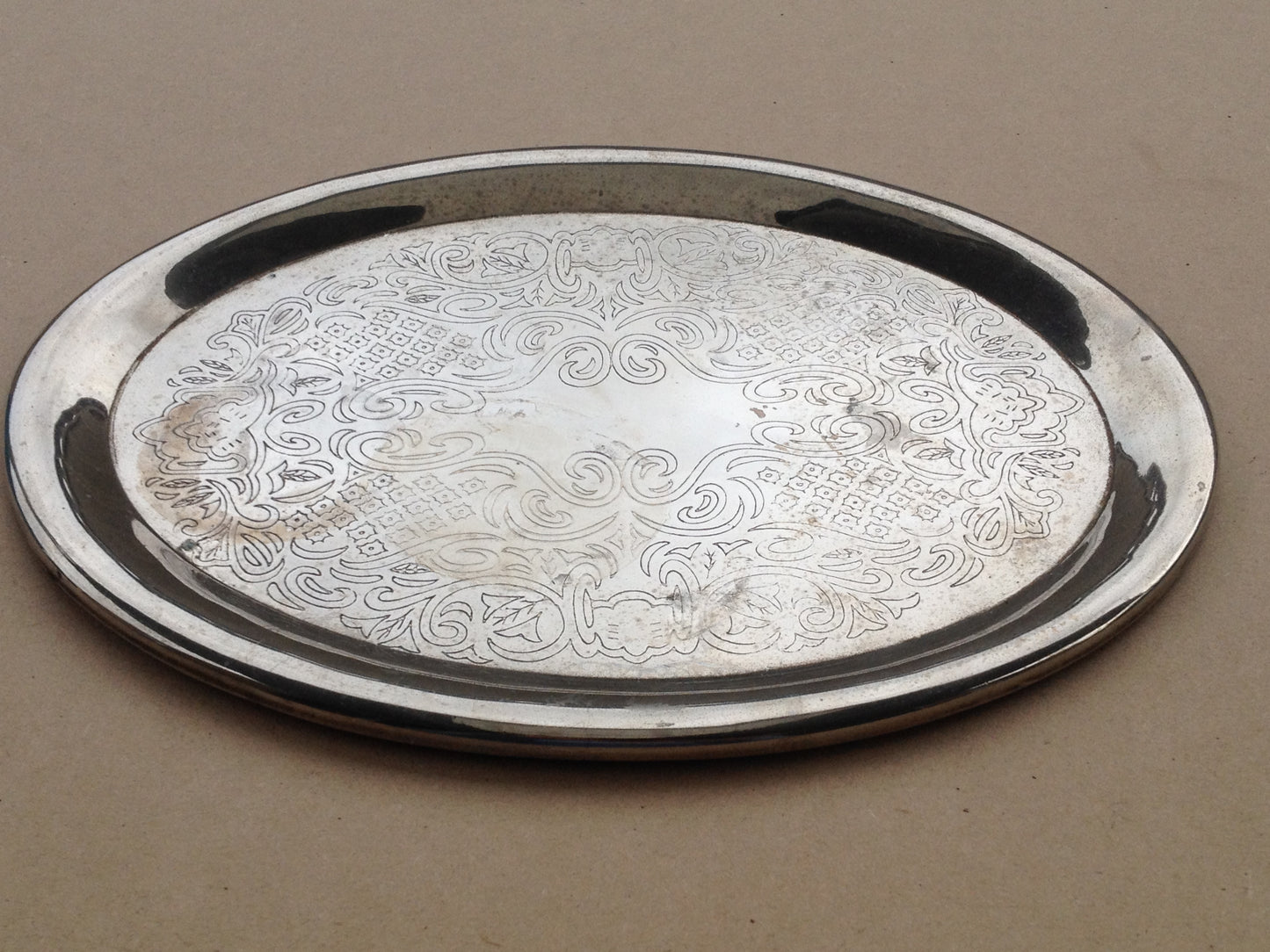 Vintage Stainless Steel Jewellery Plate