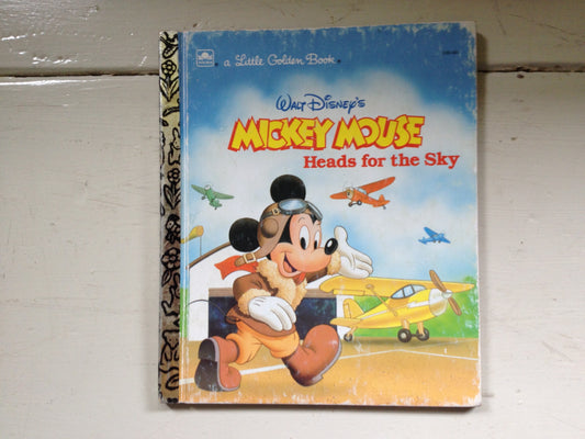 a Little Golden Book Mickey Mouse Heads for the Sky